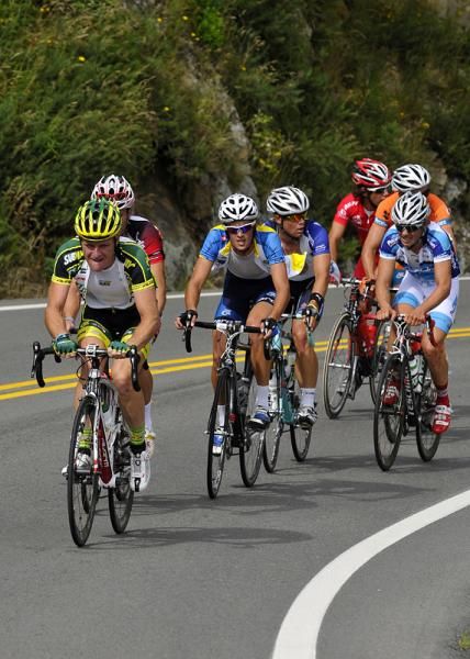 Six riders have broke clear on the climb