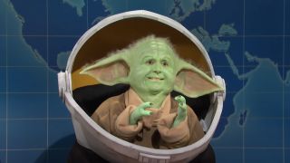 Kyle Mooney as Baby Yoda on Weekend Update.