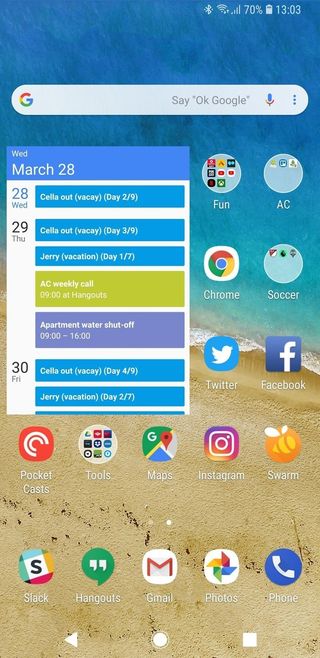 Pixelize theme on the Galaxy S9+
