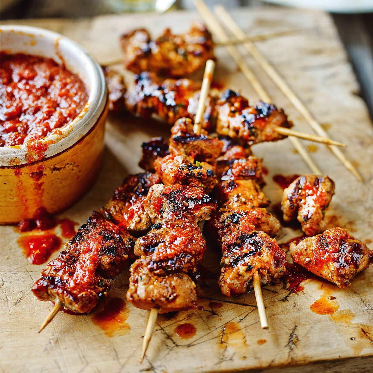 pork skewers photo