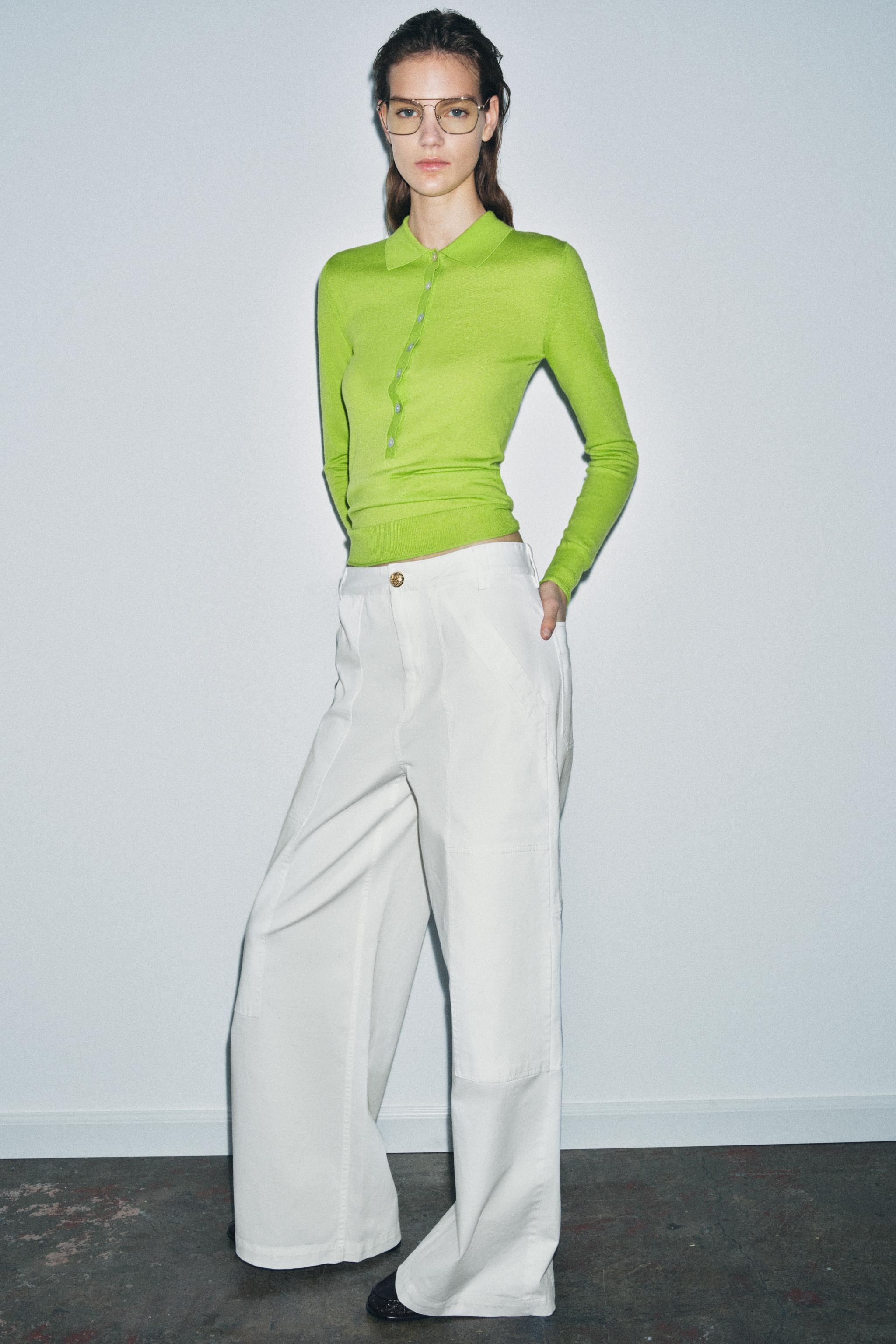 Zw Collection Cotton Wide Leg Pants