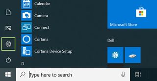 settings in start menu windows 10