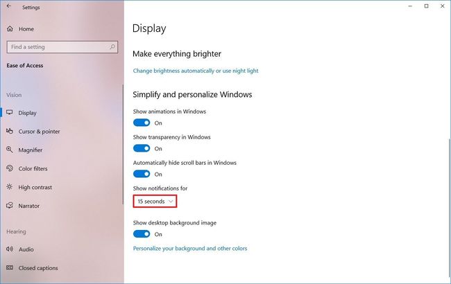 How to change the amount of time Windows 10 notifications show on ...