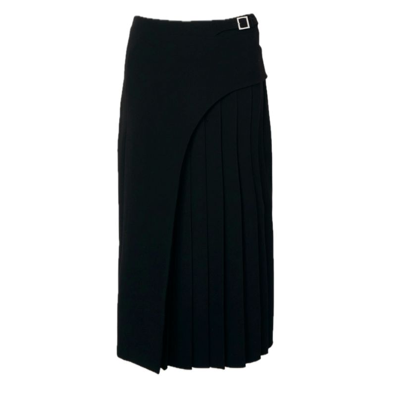 Karen Millen , Tailored Buckle Detail Pleated Midi Skirt