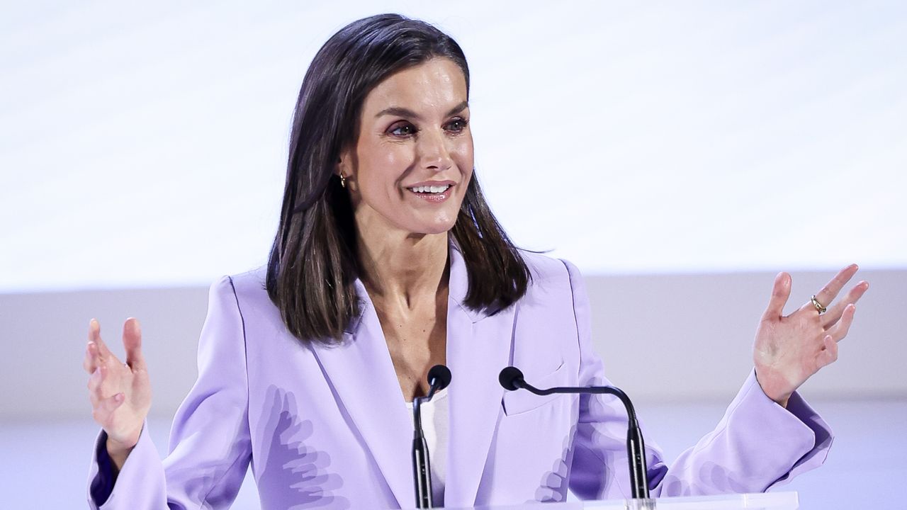 Queen Letizia of Spain attends &quot;Proyectos Sociales De Banco Santander&quot; at El Solaruco on June 11, 2024 in Madrid, Spain