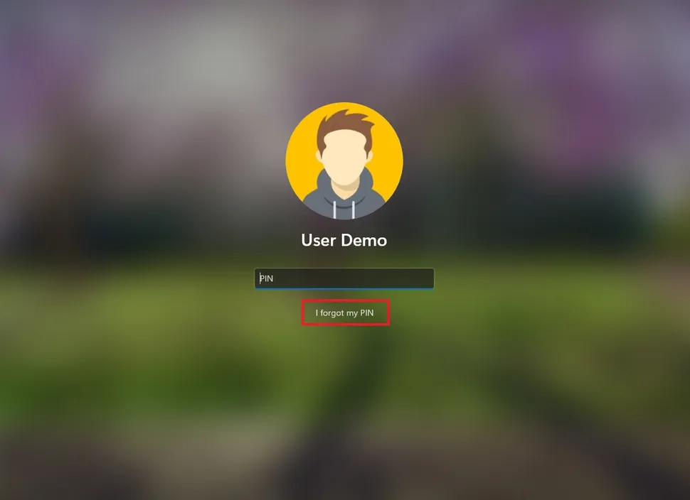 windows central demo login screen