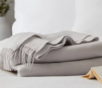 Luxury Wool Cashmere Throw: was £185 , now £129.50 at The White Company (save £55.50)