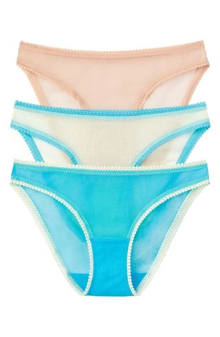 3-Pack Mesh Hip Bikinis