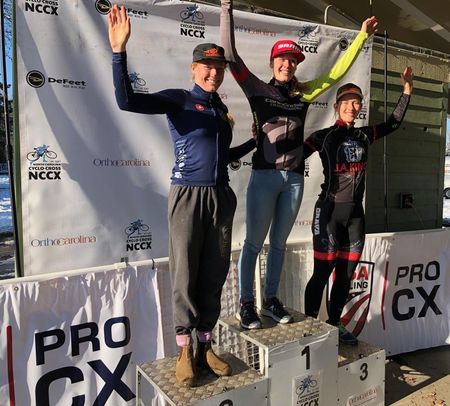The women's day 2 podium