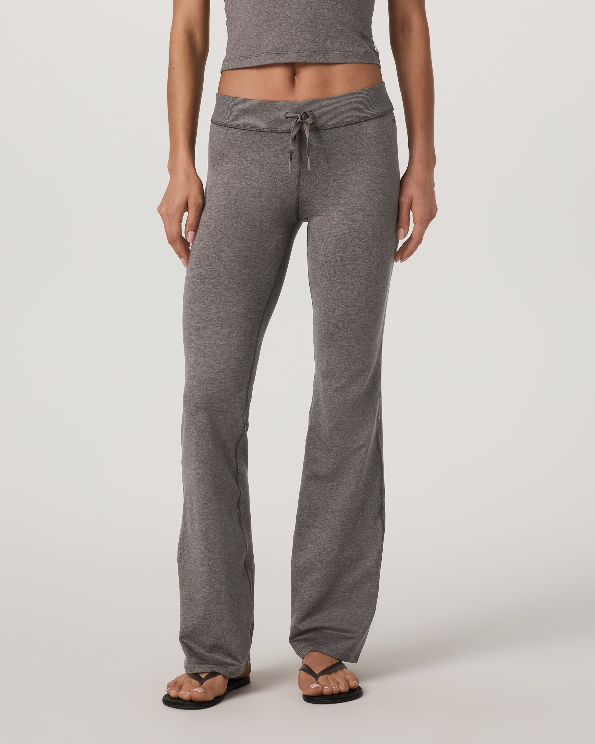 Halo Low Rise Slim Flare Pant - Chia Heather - Xxs