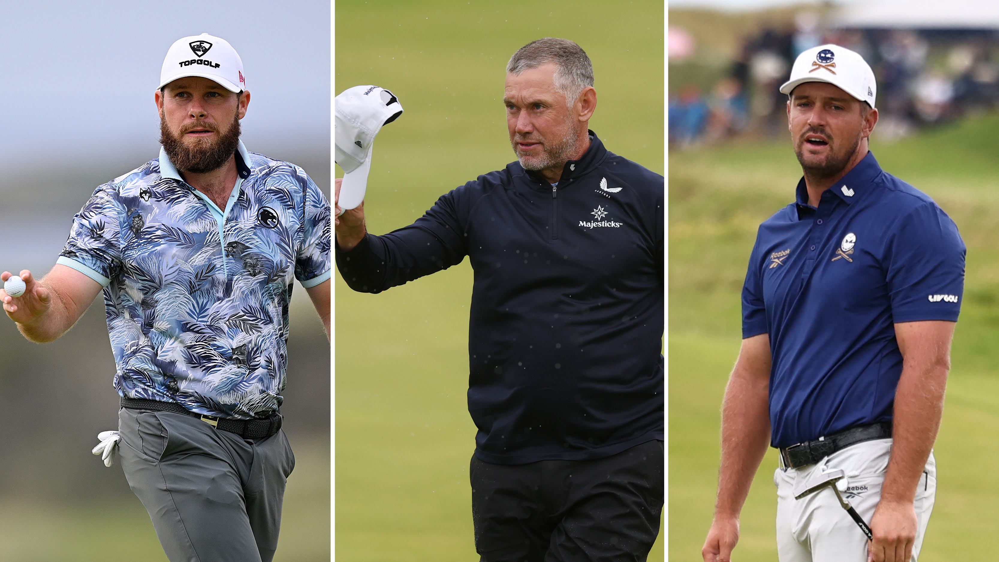 Tyrrell Hatton, Lee Westwood and Bryson DeChambeau at The Open