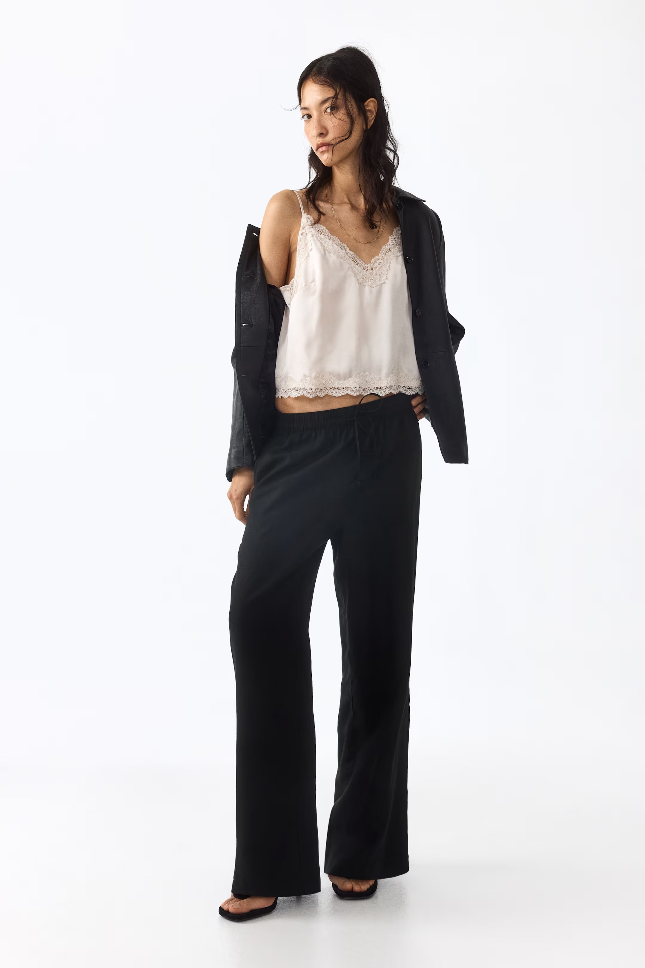 H&amp;amp;M, Linen-Blend Trousers