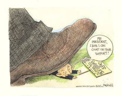 Political Cartoon U.S. Jeff Sessions Trump Support