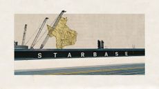 Photo collage of the Starbase building site in Texas.