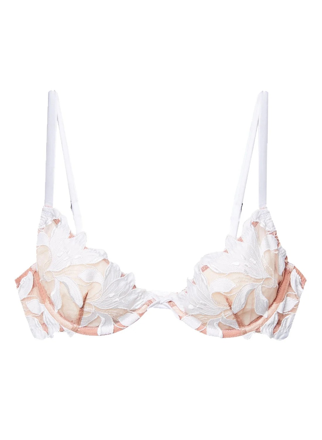 Fleur du Mal, Lily Embroidery Plunge Demi Bra