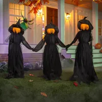 Halloween Lighted witch outdoor stakes