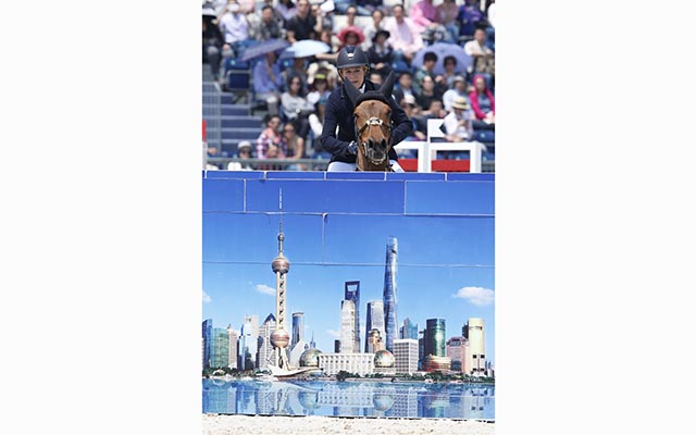 Taking in the Shanghai skyline