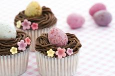 Easter egg chocolate muffins