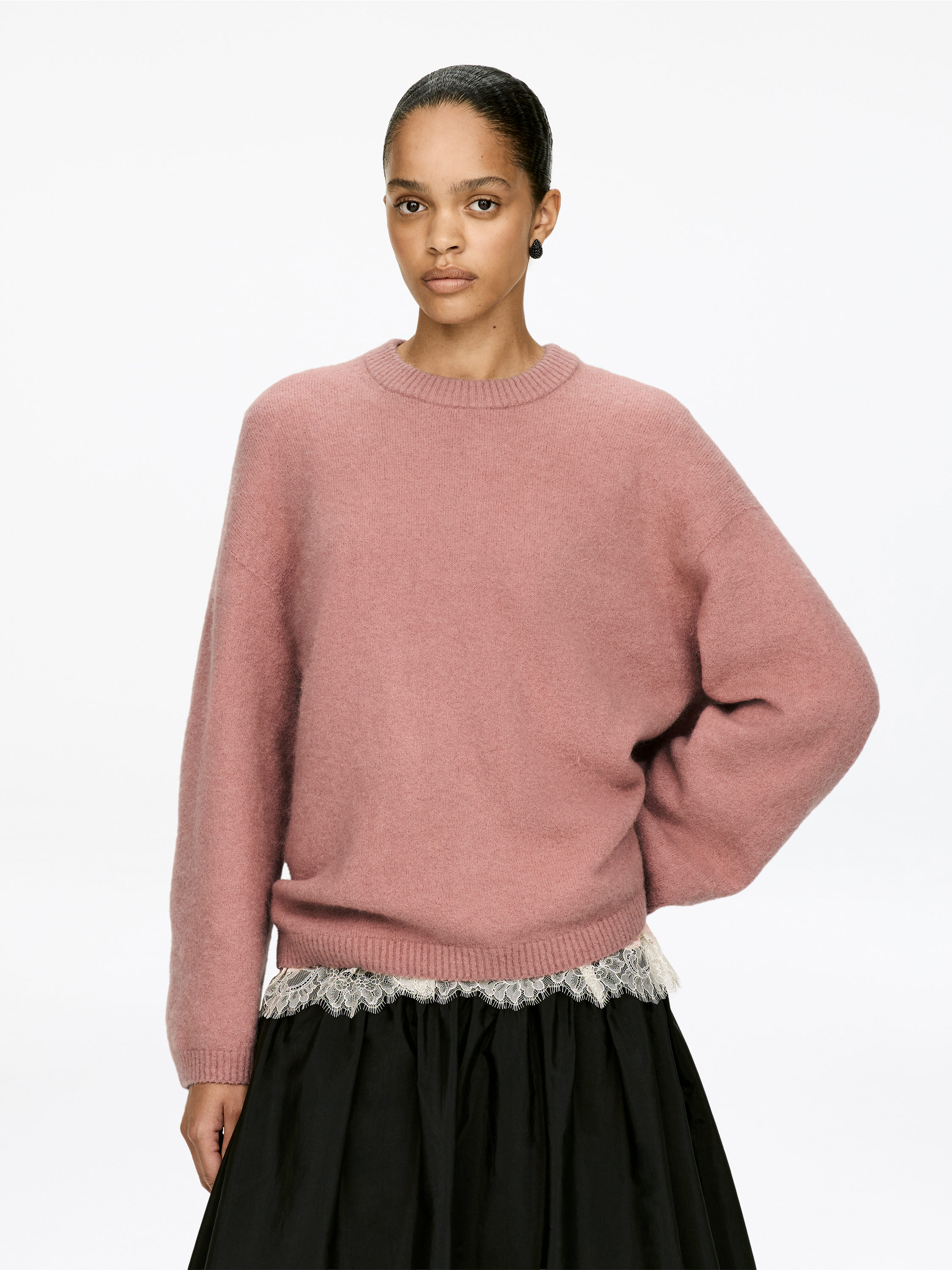 Alpaca-Wool Blend Jumper – Dusty Pink – Women – Arket Gb