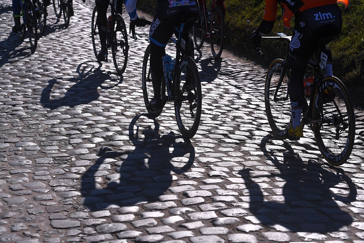 Shadows on the cobbles