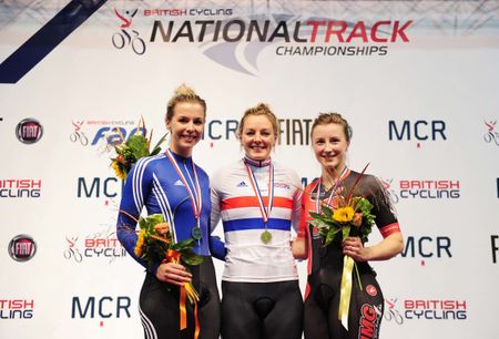 Katy Marchant beat Becky James to the women’s sprint title