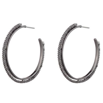 Alexis Bittar Crystal Encrusted Spiked Hoop Earring