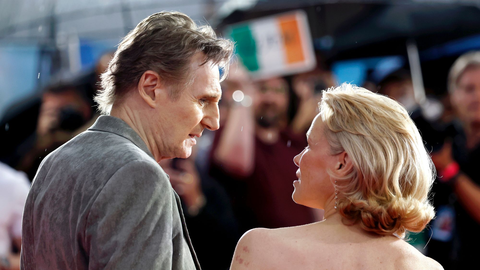 Pamela Anderson and Liam Neeson on &#039;The Naked Gun&#039; press tour
