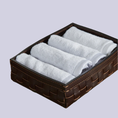 Woven Leather Tray (10in/25cm)