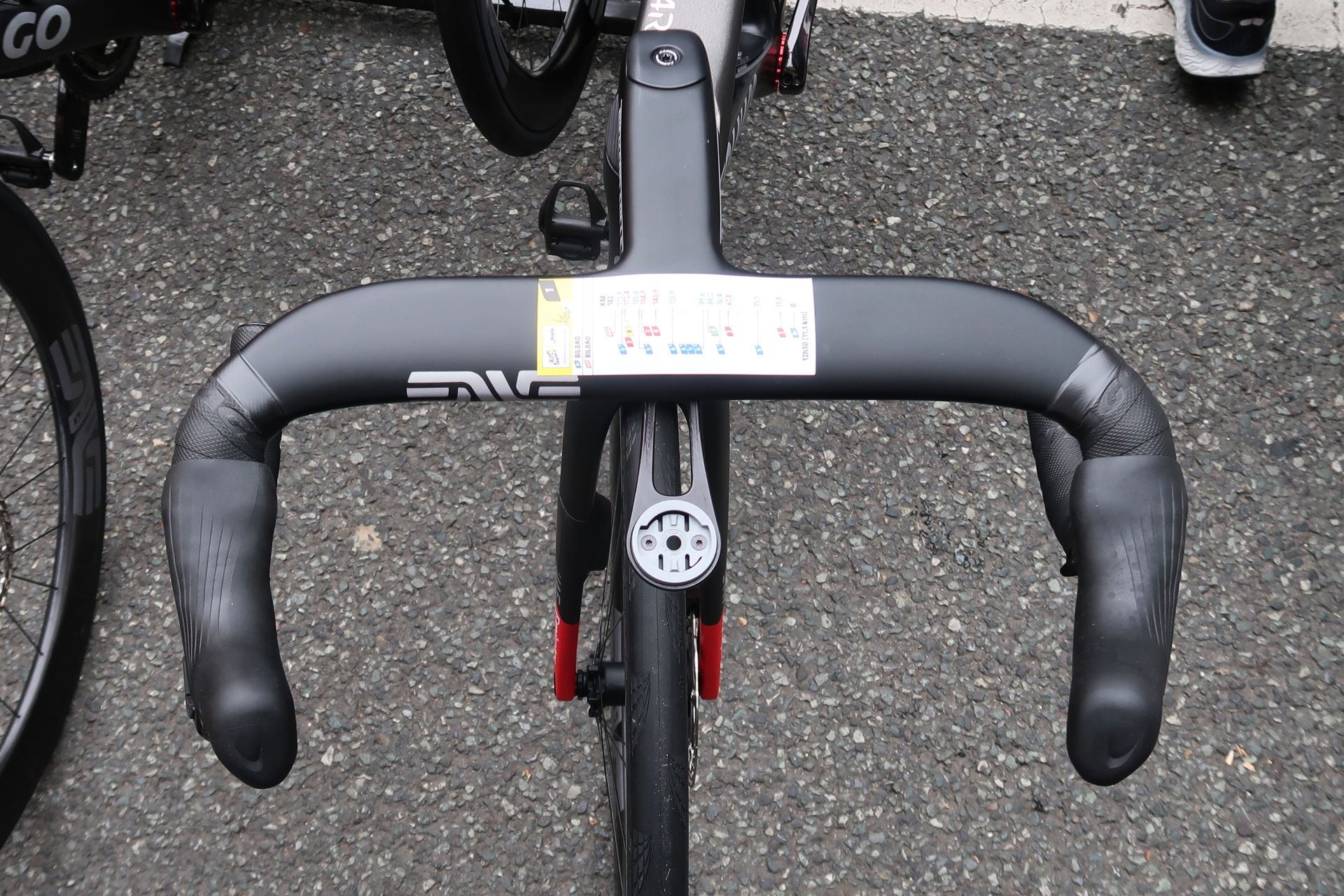 Tadej pogacar's custom ENVE handlebars