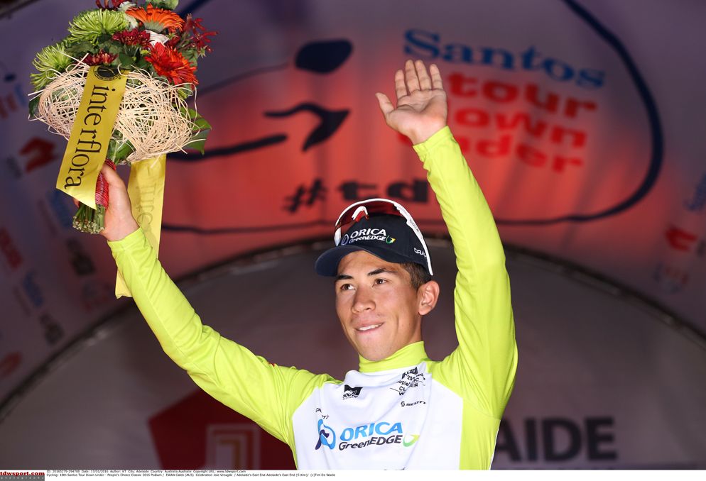 Caleb Ewan (Orica-GreenEdge) on the podium