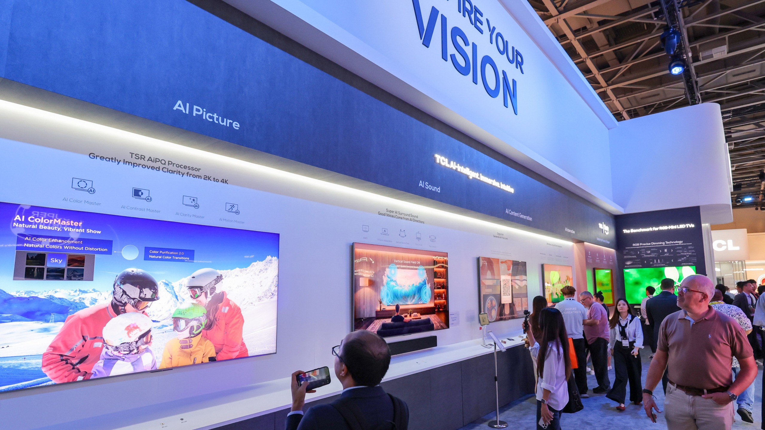 TCL's booth at IFA 2026, showing various innovations in the products