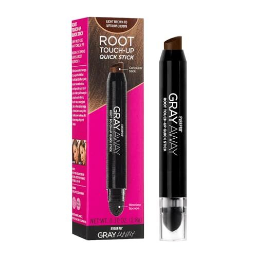 Everpro Gray Away Root Touchup Quick Stick, Light Brown, 0.1 Oz