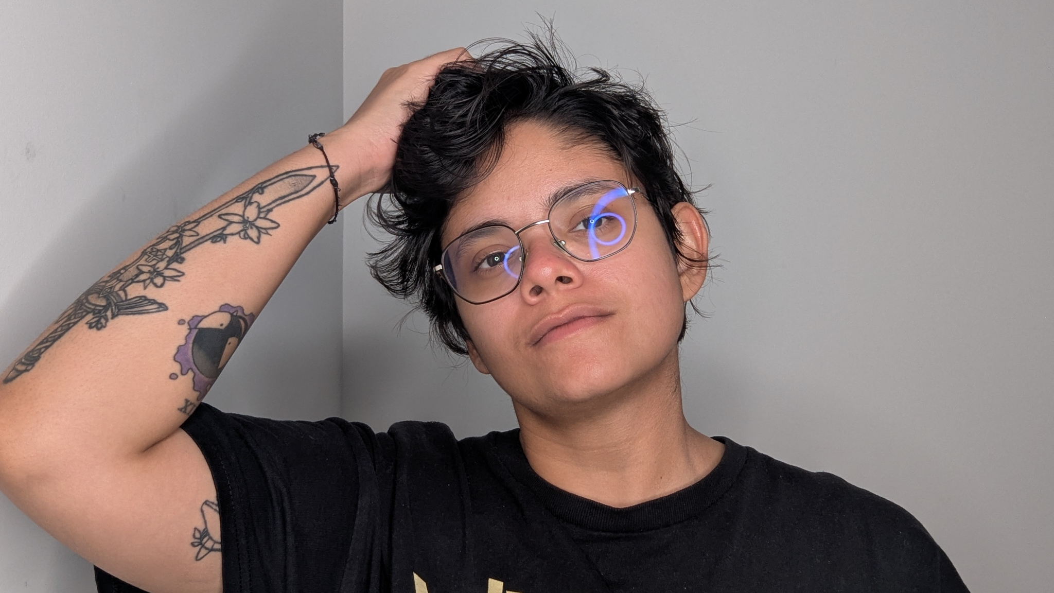 A self-portrait taken using a Westcott 18-inch Bi-Color LED Kit