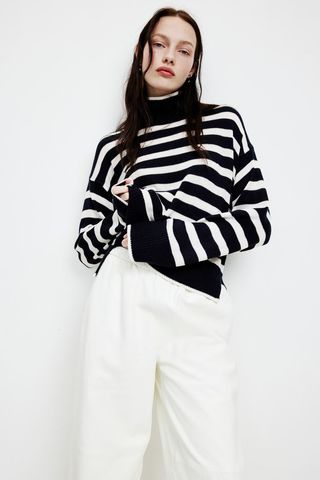 Fine-Knit Turtleneck Jumper