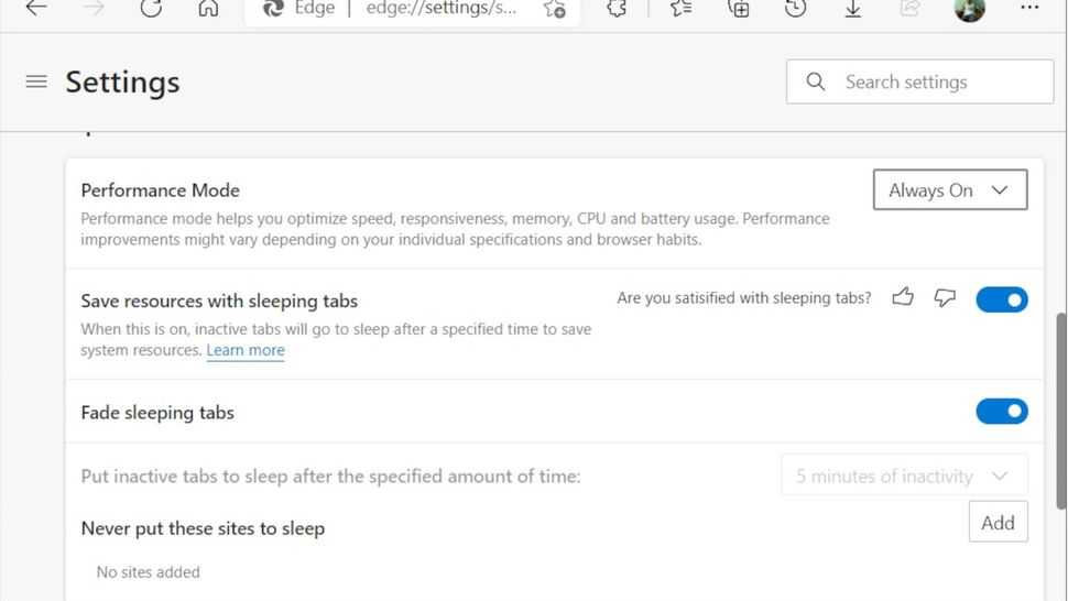 Microsoft Edge is getting a performance mode on Windows 10 - Software ...