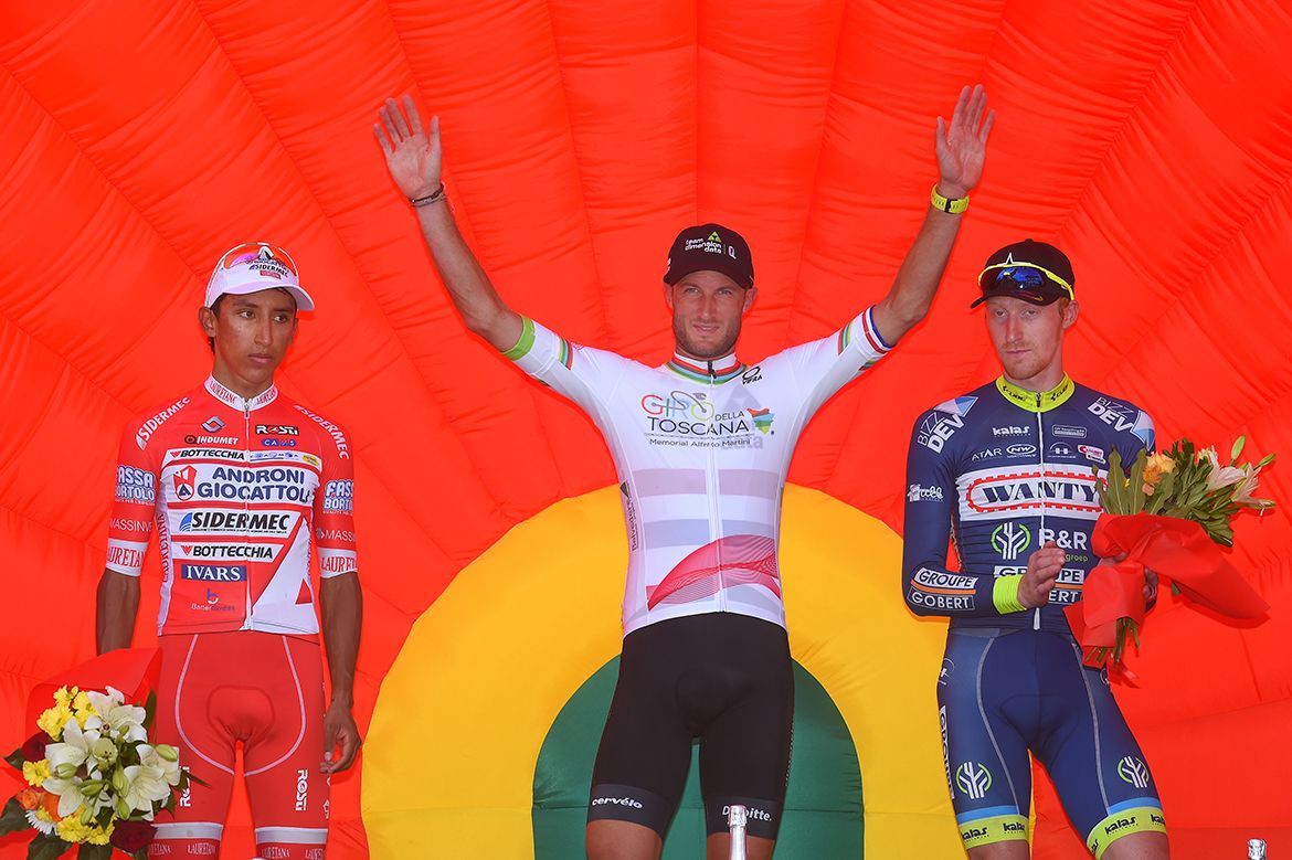 Stephen Cummings (Dimension Data) on the podium
