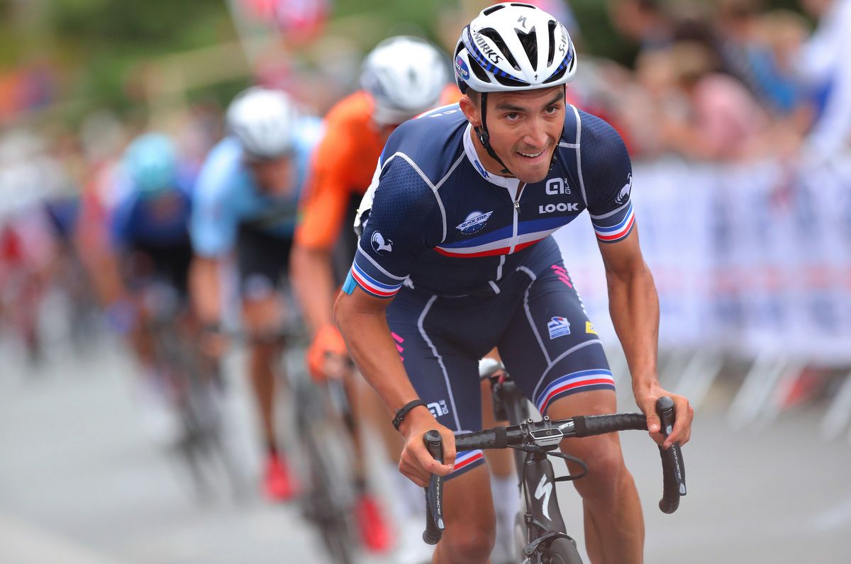 Julian Alaphilippe (France) attacks