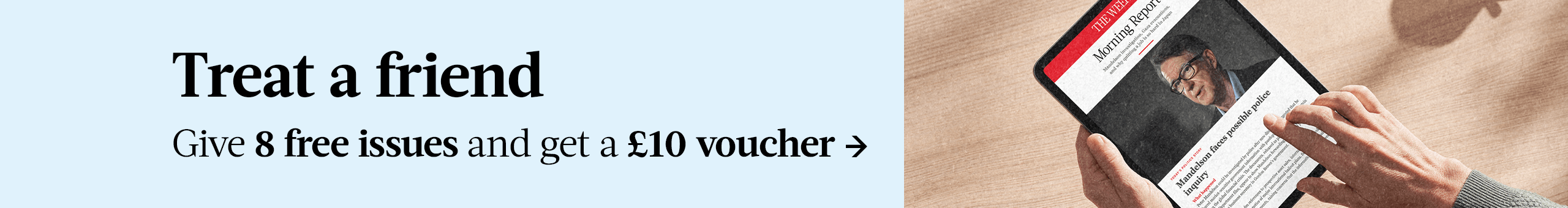 mention me gifting banner- give 8 free issues and get a &amp;pound;10 voucher