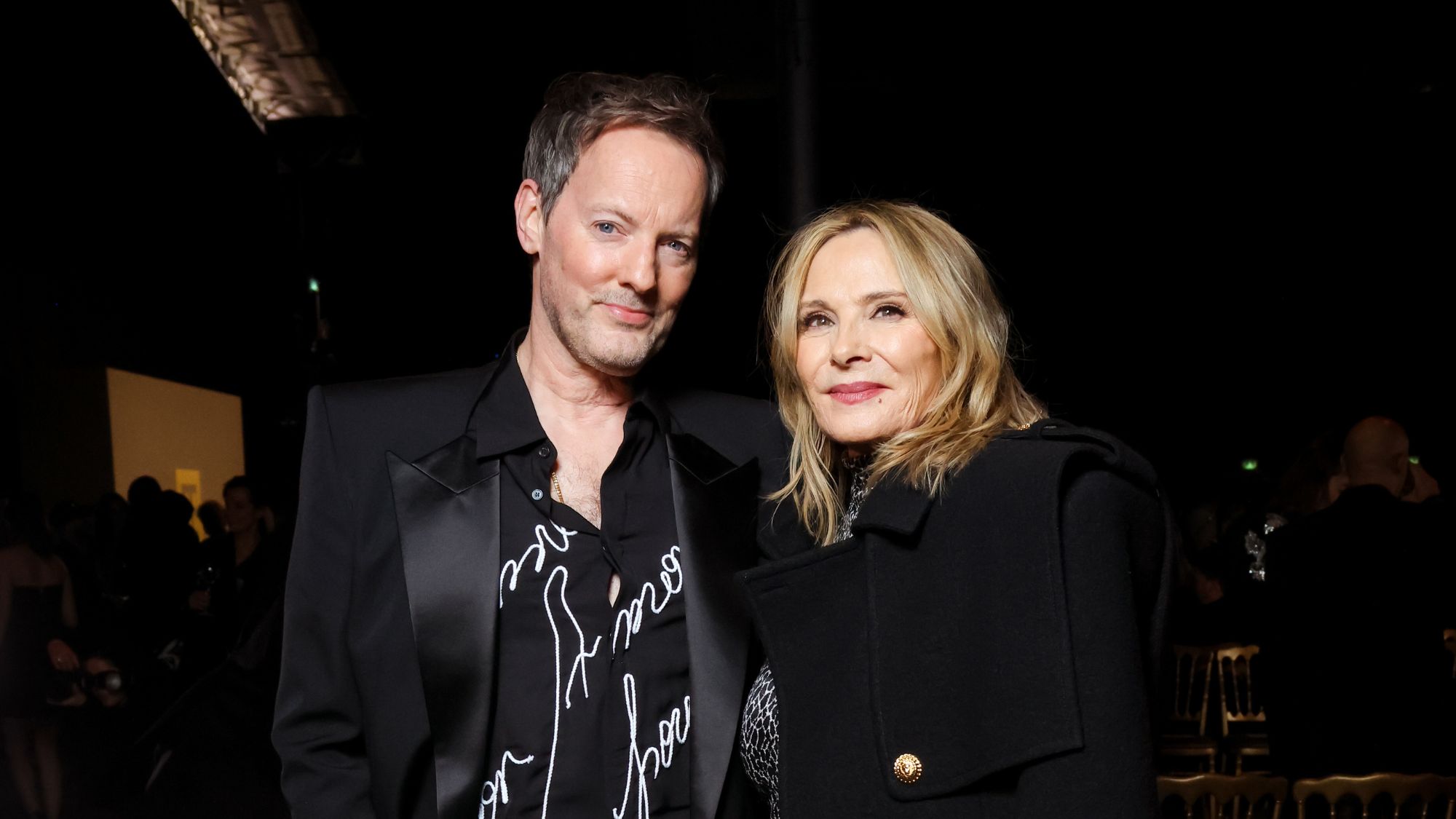 Kim Cattrall and Russell Thomas at Paris Fashion Week in 2025