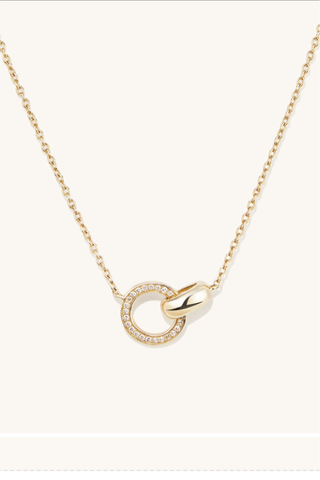 Pavé Diamond Linked Necklace : Handcrafted in 14k Gold | Mejuri