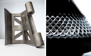 Left evinced in the 3D printed titanium Right: Bentley's cut glass