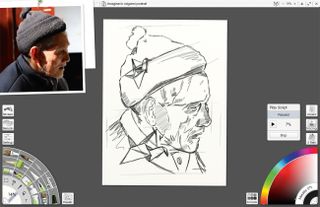 Paint expressive portrait art: Drawing the pencil sketch