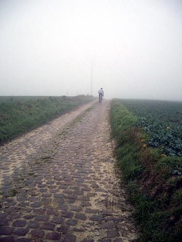 Once it has turned the corner this secteur heads gently uphill.