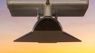 Another close-up view of Stratolaunch's TA-1 hypersonic test vehicle.