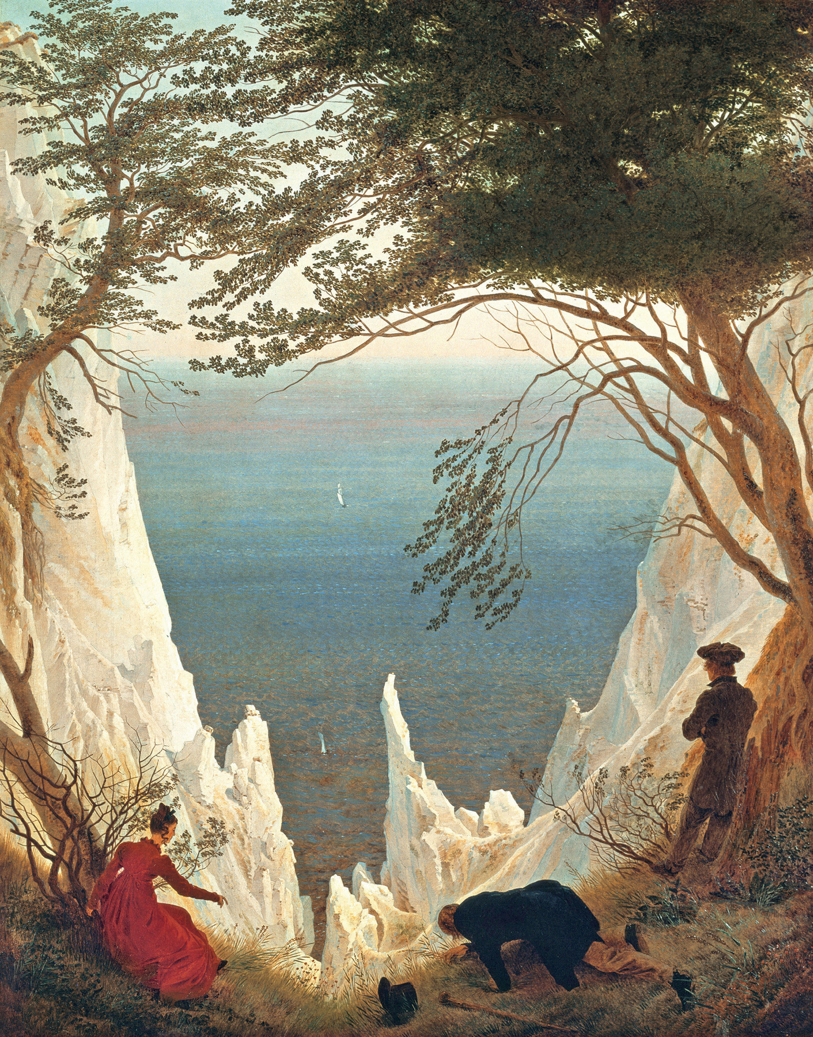 Chalk Cliffs on Rügen, after 1818, oil on canvas, 35½in by 28in, by Caspar David Friedrich (1774–1840), Kunst Museum Winterthur, Switzerland.