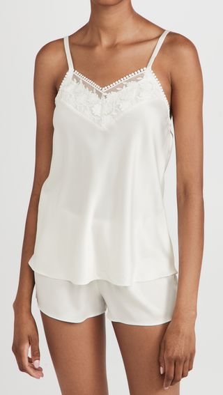 Kylie Charmeuse Cami Set with Lace