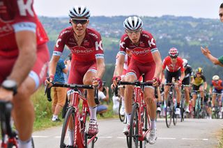 Matvey Mamykin and Ilnur Zakarin on stage 7 of the Tour de Pologne