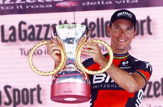 Philippe Gilbert (BMC) with his Trofeo Bonacossa prize