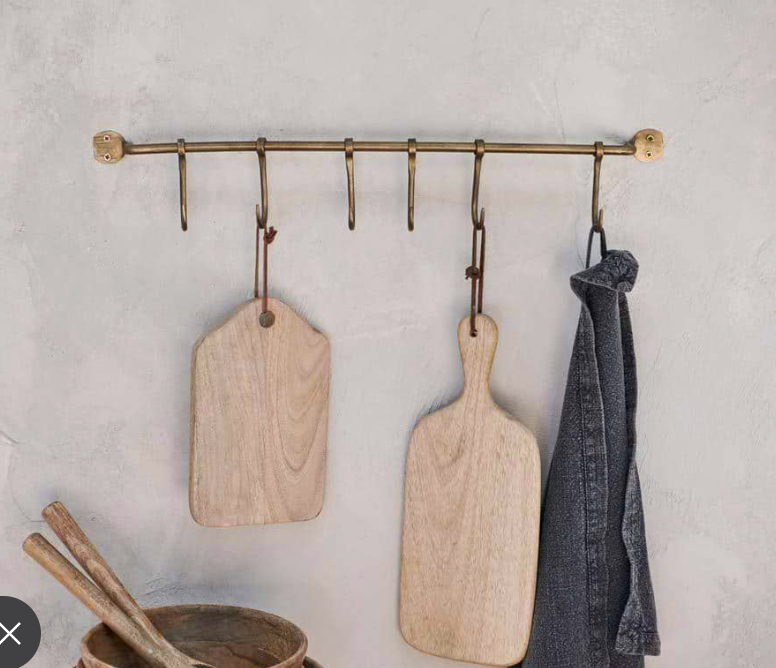 Nkuku brass hanging rail