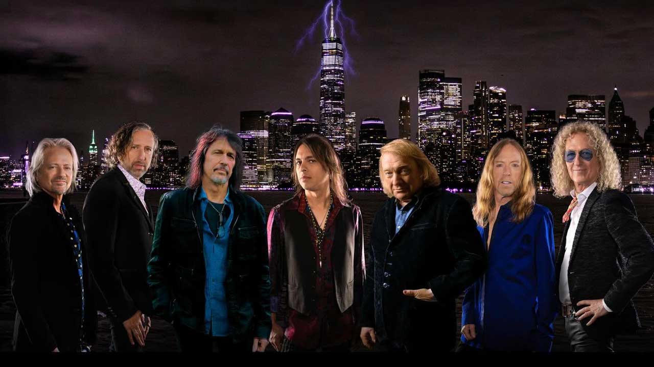 Foreigner photoshopped onto a story Manhattan skyline